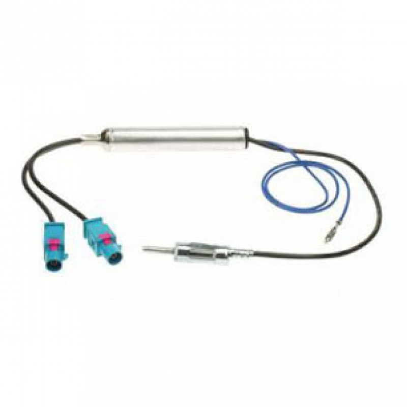 ISO антен переходник VW с питанием двойной