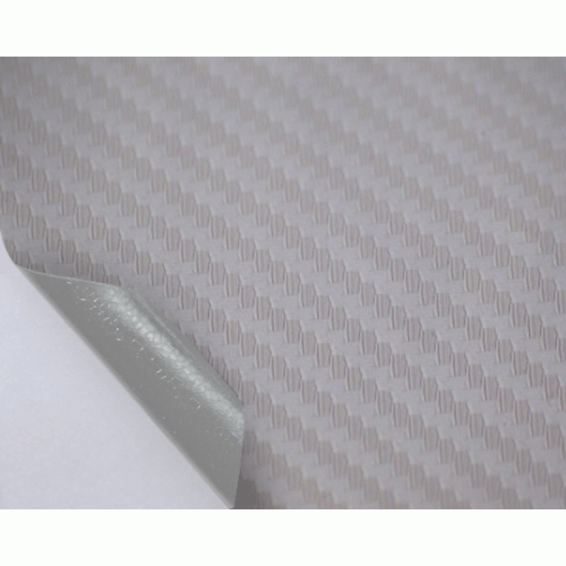 Карбон 3D серебристый