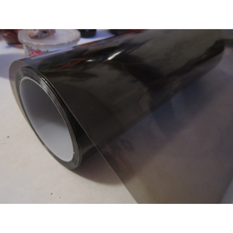 Тонировочная пленка для фар глянцевая -  светло - черная