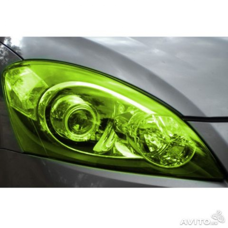 Тонировочная пленка для фар глянцевая - салатовая