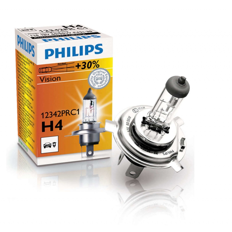 Галогенная лампа Philips H4 12v 60/55w Vision +30%