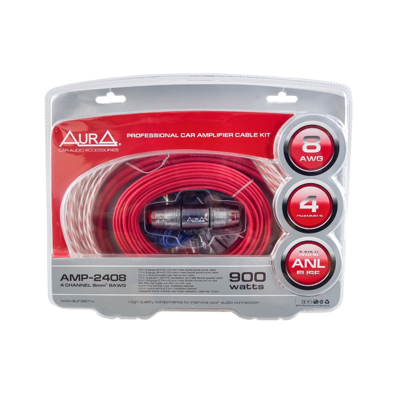 Комплект проводов AURA AMP-2408