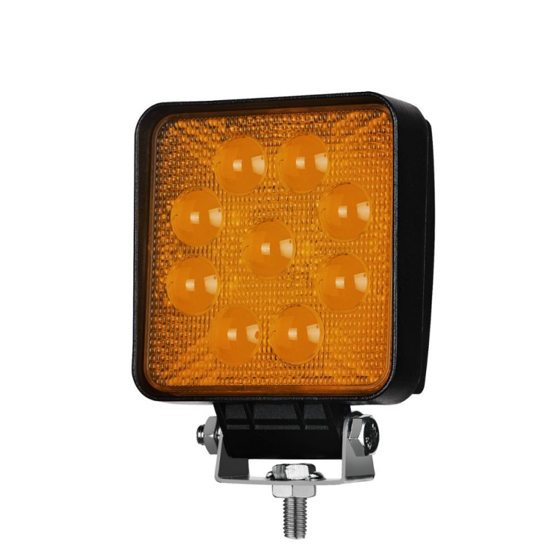 Светодиодная фара 27W SQ (квадрат) 5D Flood Yellow