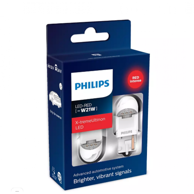 Светодиод Philips W21w X-treme Ultinon LED Red 12/24w