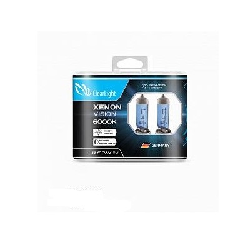 Лампа H7 Clearlight 12V-55W XenonVision 2 шт.