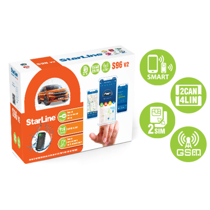 StarLine S96 v2 BT 2CAN+4LIN 2SIM GSM