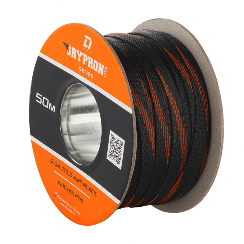 Змеиная кожа Оплетка DL Audio Gryphon Lite WP 0Ga Black(50м)