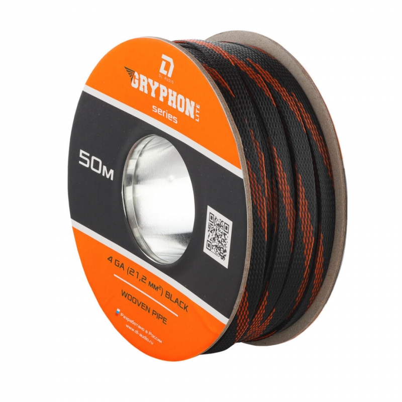 Змеиная кожа Оплетка DL Audio Gryphon Lite WP 4Ga Black(50м)